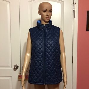 IZOD Quilted Vest Size Large Blue